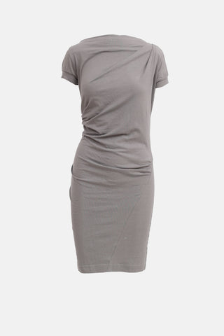Brunello Cucinelli Ruched Short Sleeve Dress