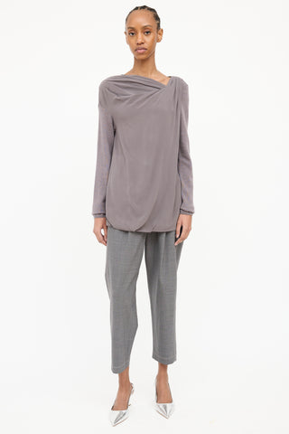 Brunello Cucinelli Silk Drape Top