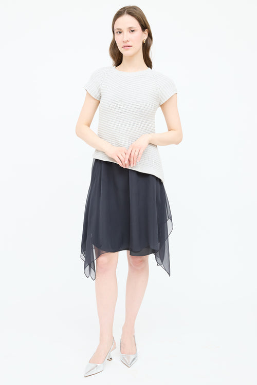 Brunello Cucinelli Assymetrical Knit Top