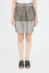 Brunello Cucinelli Two Tone Belted Skirt