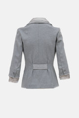  Cotton Ruffle Blazer