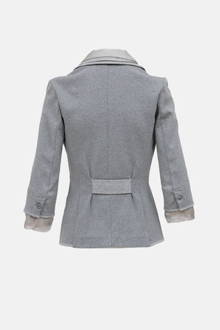  Cotton Ruffle Blazer