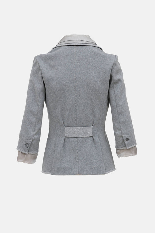  Cotton Ruffle Blazer
