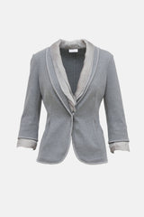 Brunello Cucinelli Cotton Ruffle Blazer