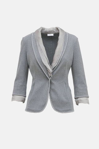 Brunello Cucinelli Cotton Ruffle Blazer