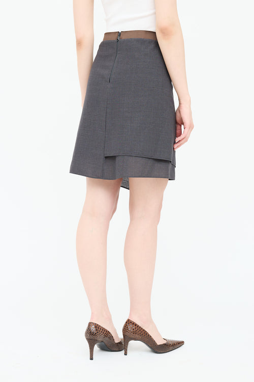 Brunello Cucinelli Wool Wrap Skirt