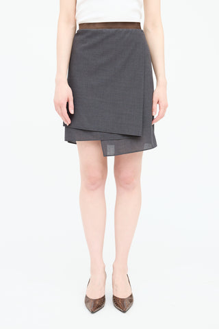 Brunello Cucinelli Wool Wrap Skirt