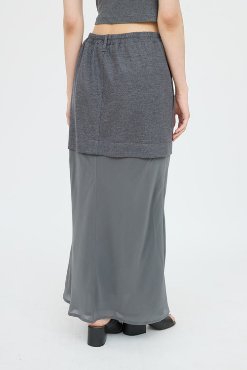 Brunello Cucinelli Layered Midi Skirt