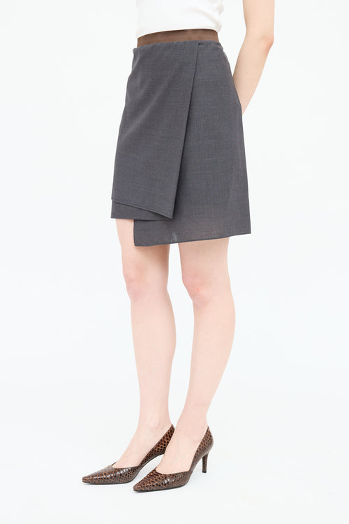 Brunello Cucinelli Wool Wrap Skirt