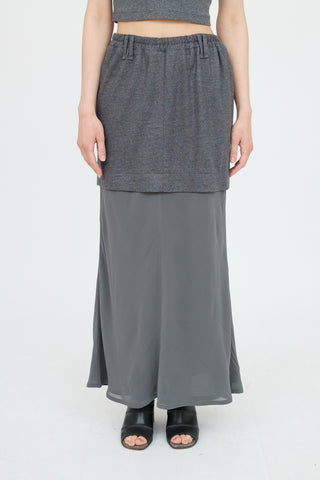 Brunello Cucinelli Layered Midi Skirt