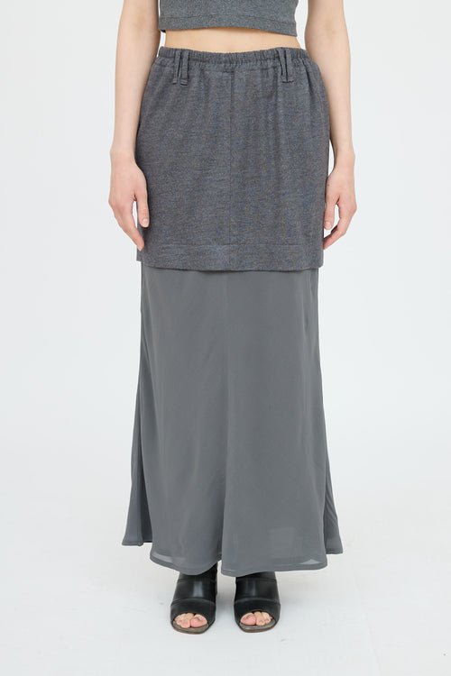 Brunello Cucinelli Layered Midi Skirt