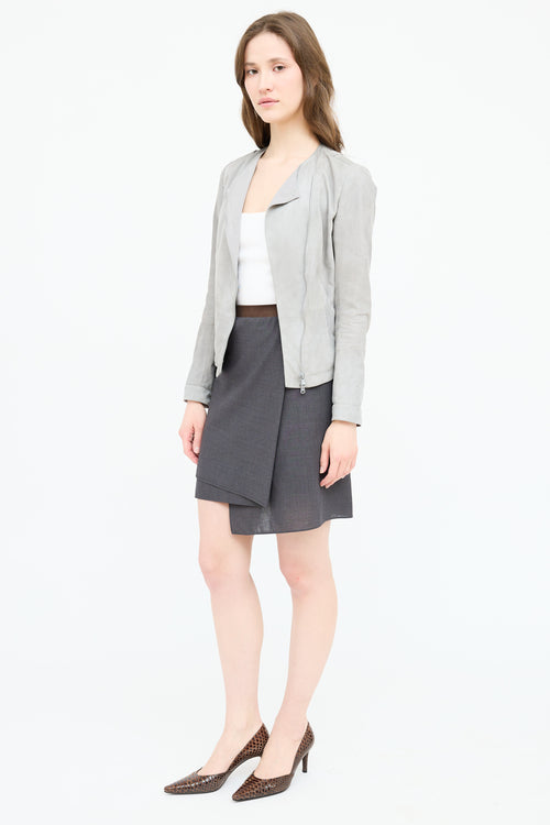 Brunello Cucinelli Wool Wrap Skirt