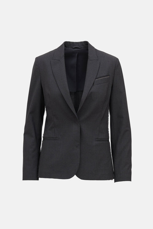 Brunello Cucinelli Single Breasted Monili Blazer
