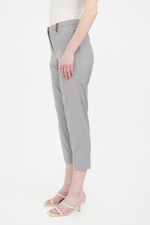 Fabiana Filippi Grey Studded Pleat Pant