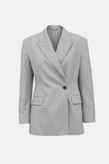 Brunello Cucinelli Wool Monili Bead Pant Suit