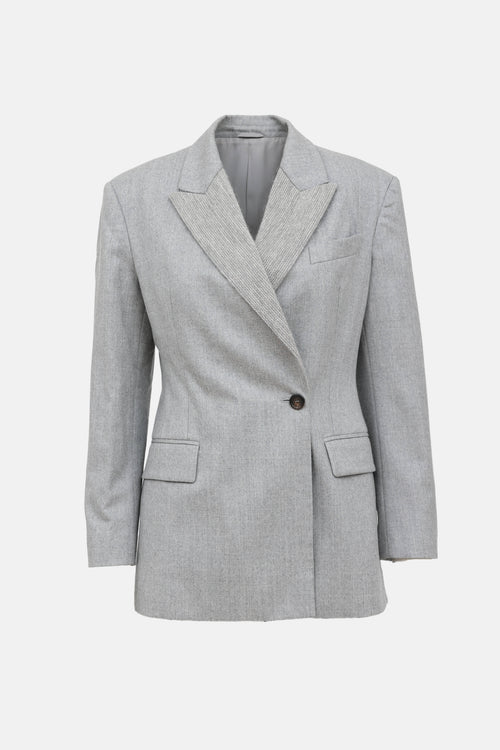 Brunello Cucinelli Wool Monili Bead Pant Suit