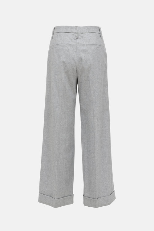 Brunello Cucinelli Wool Monili Bead Pant Suit