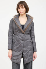Brunello Cucinelli Padded Fur Trim Coat
