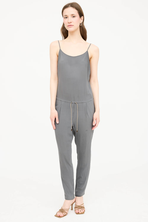 Brunello Cucinelli Silk Sleeveless Jumpsuit