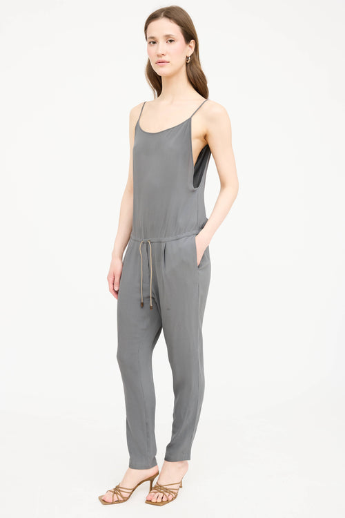 Brunello Cucinelli Silk Sleeveless Jumpsuit