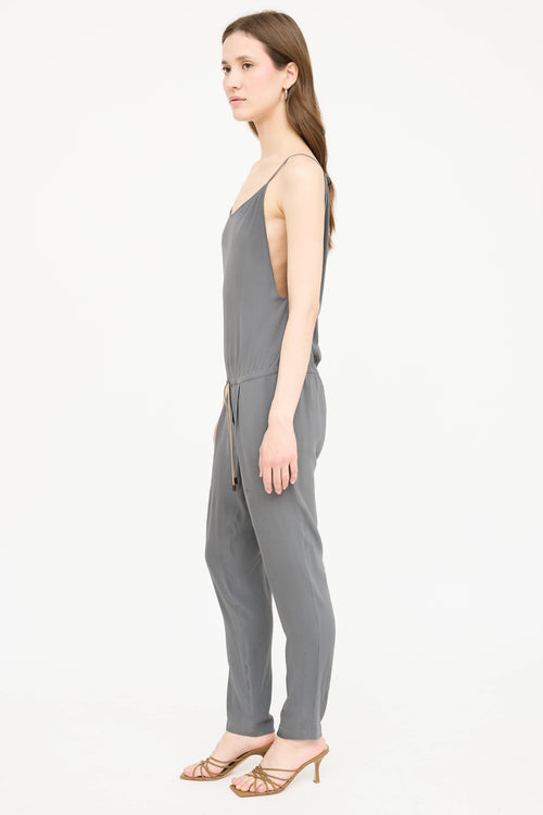 Brunello Cucinelli Silk Sleeveless Jumpsuit