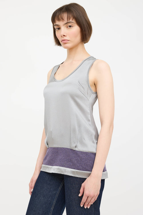 Silk Metallic Monili Tank Top