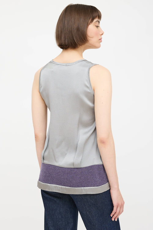 Silk Metallic Monili Tank Top