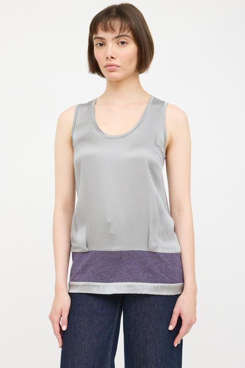 Silk Metallic Monili Tank Top