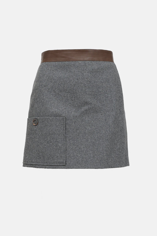 Brunello Cucinelli Wool Midi Skirt