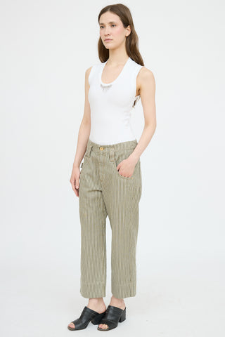 Brunello Cucinelli Striped Carpenter Jean