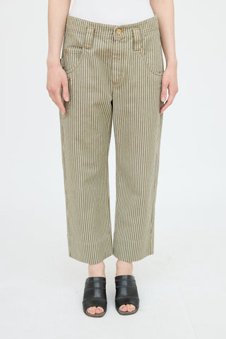 Brunello Cucinelli Striped Carpenter Jean