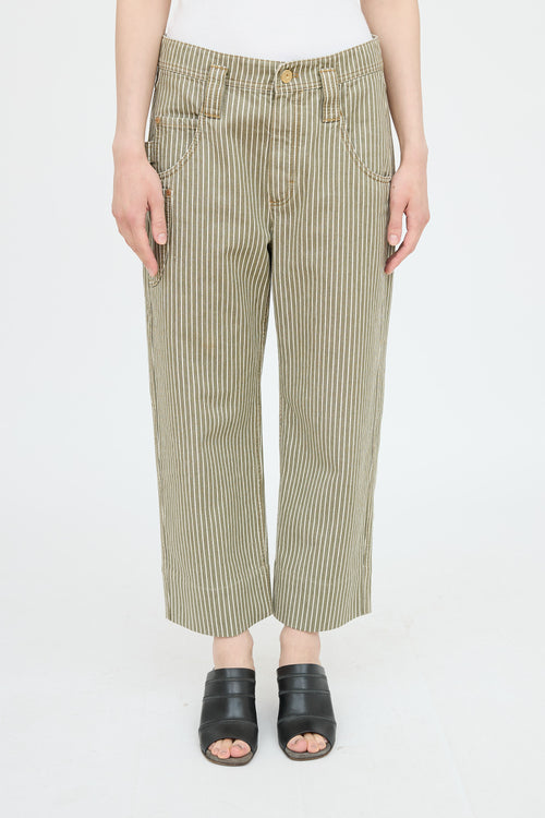 Brunello Cucinelli Striped Carpenter Jean