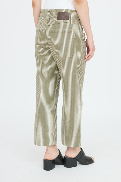 Brunello Cucinelli Striped Carpenter Jean