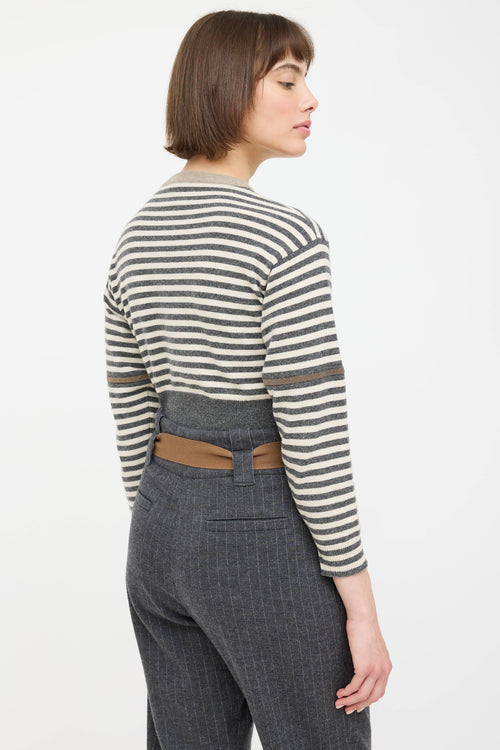 Wool Knit Monili Striped Sweater