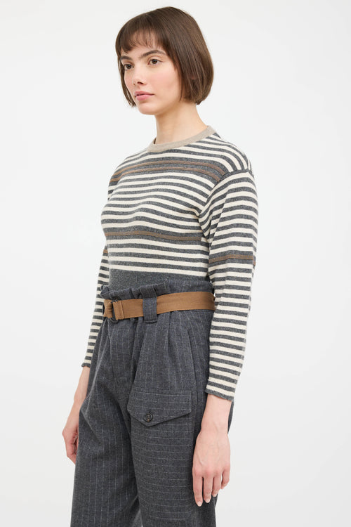 Wool Knit Monili Striped Sweater