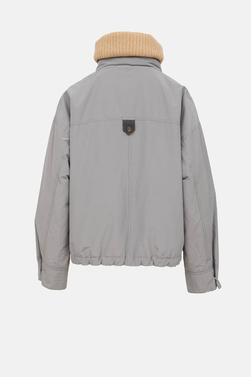 Brunello Cucinelli Knit Collar Jacket