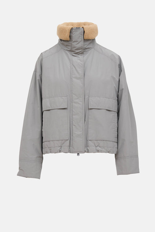 Brunello Cucinelli Knit Collar Jacket