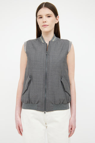 Grey Wool Monili Vest