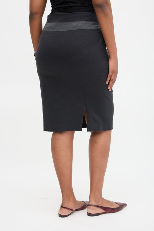 Brunello Cucinelli Jersey Tucked Skirt