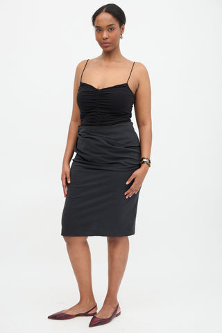 Brunello Cucinelli Jersey Tucked Skirt