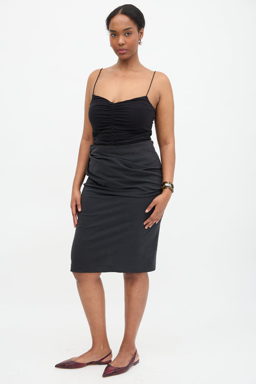 Brunello Cucinelli Jersey Tucked Skirt