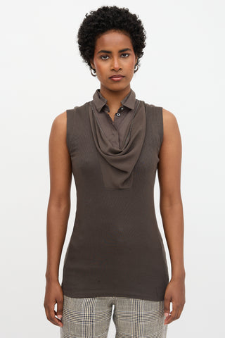 Brunello Cucinelli Layered Cowl Neck Top