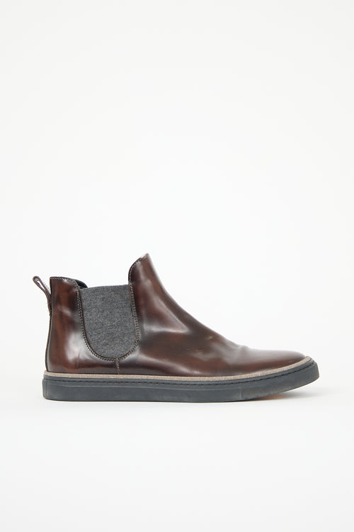 Brunello Cucinelli Leather Chelsea Boot