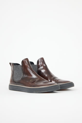Brunello Cucinelli Leather Chelsea Boot