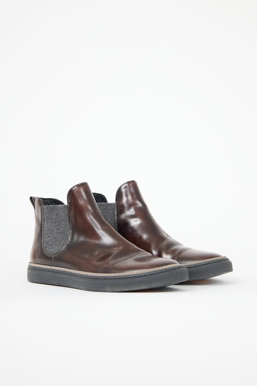 Brunello Cucinelli Leather Chelsea Boot