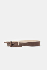 Brunello Cucinelli Leather Dual Buckle Belt
