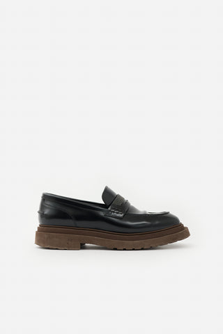 Brunello Cucinelli Leather Monili Loafer