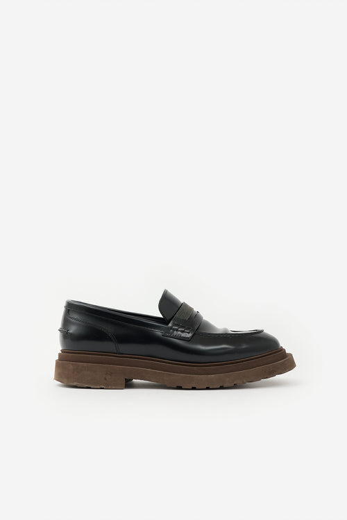 Brunello Cucinelli Leather Monili Loafer