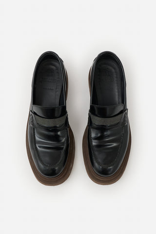 Brunello Cucinelli Leather Monili Loafer
