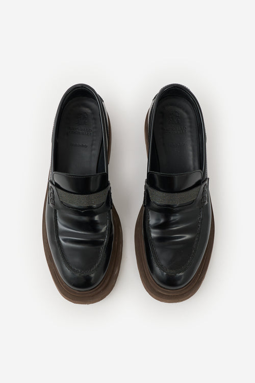 Brunello Cucinelli Leather Monili Loafer